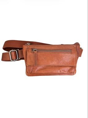 Spikes & Sparrow Tan Leather Waist Hip Bag Fanny Pack Crossbody Bag